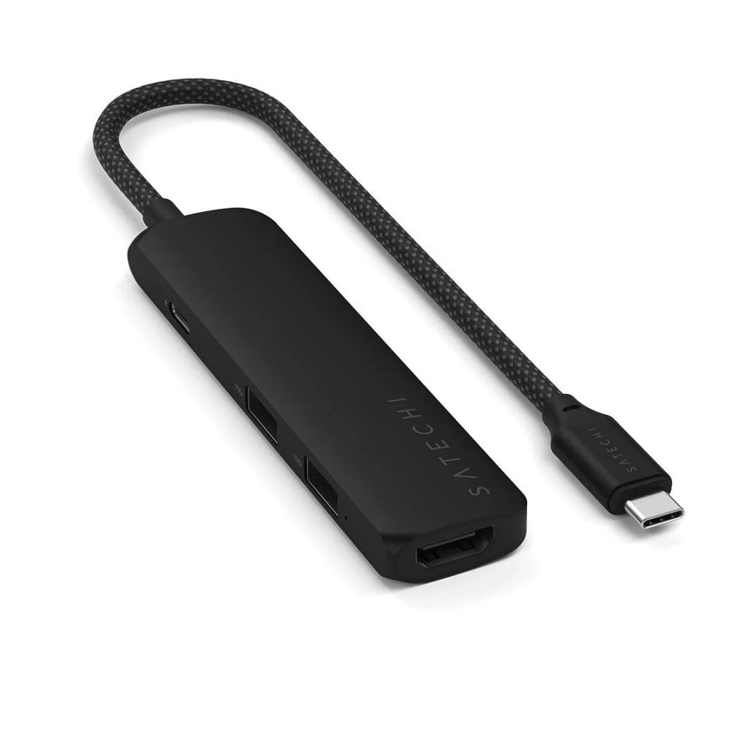 Satechi 4-in-1 USB-C Slim Multiport Adapter 4K Black Satechi 4-in-1 USB-C Slim Multiport Adapter 4K Black