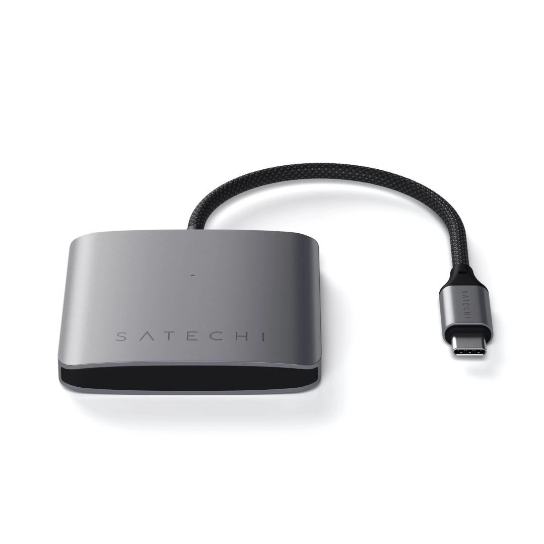 Satechi 4-Port USB-C Hub with Power Delivery Space Gray Satechi 4-Port USB-C Hub with Power Delivery Space Gray
