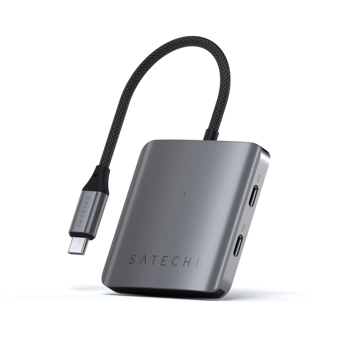 Satechi 4-Port USB-C Hub with Power Delivery Space Gray Satechi 4-Port USB-C Hub with Power Delivery Space Gray