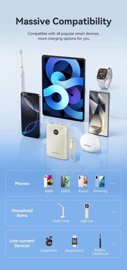 Vention FKAP0-C 10000mah PowerBank Gradient Pink Vention FKAP0-C 10000mah PowerBank Gradient Pink