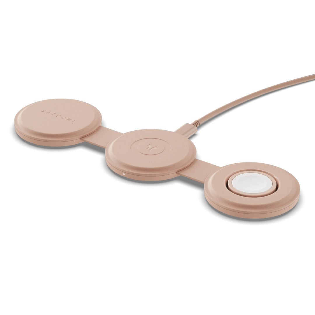 Satechi OntheGo 3-in-1 Wireless Charger Desert Rose Satechi OntheGo 3-in-1 Wireless Charger Desert Rose