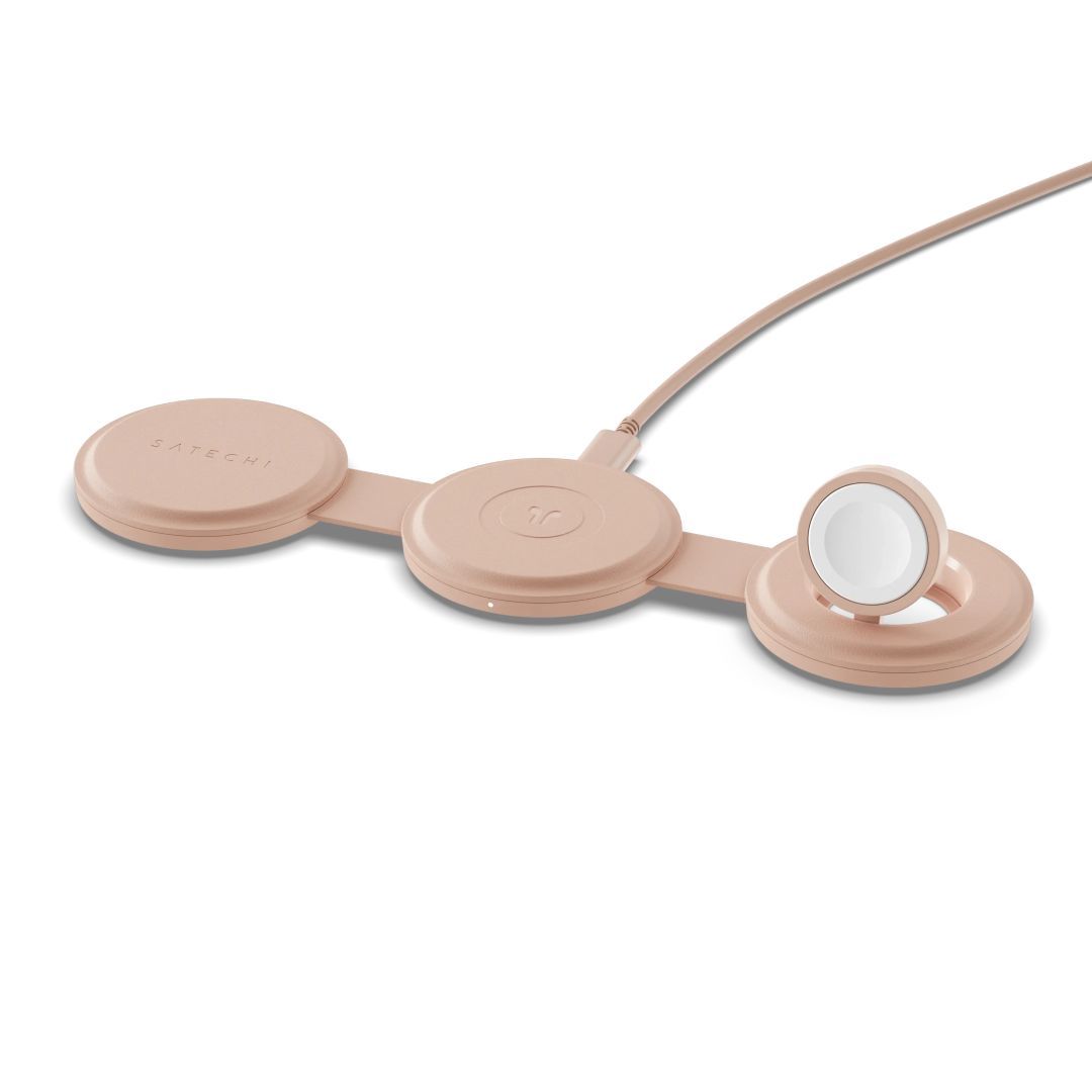 Satechi OntheGo 3-in-1 Wireless Charger Desert Rose Satechi OntheGo 3-in-1 Wireless Charger Desert Rose