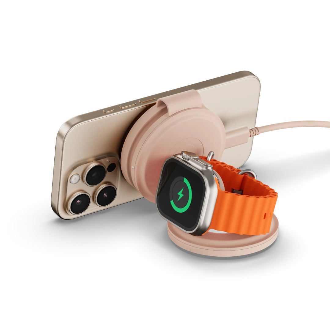 Satechi OntheGo 3-in-1 Wireless Charger Desert Rose Satechi OntheGo 3-in-1 Wireless Charger Desert Rose