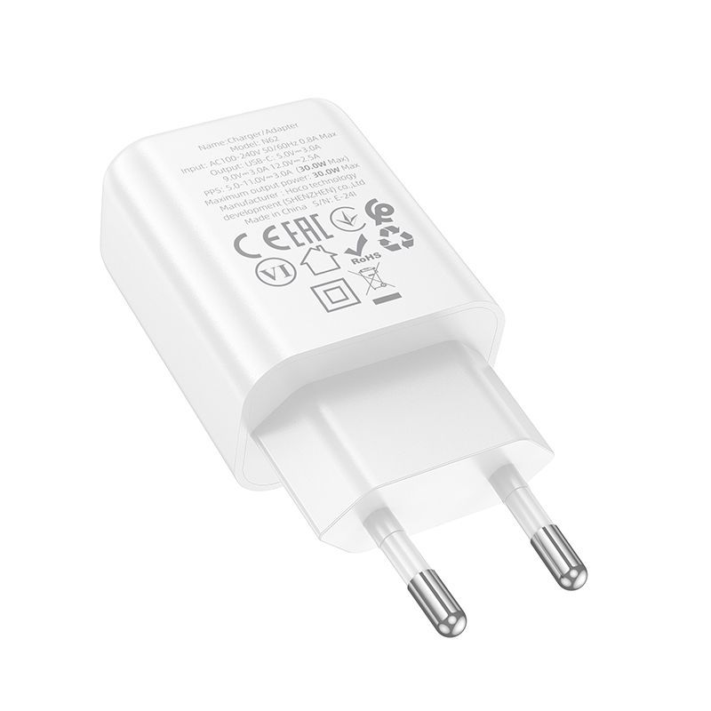 Hoco N62 Gentle PD Wall Charger White Hoco N62 Gentle PD Wall Charger White