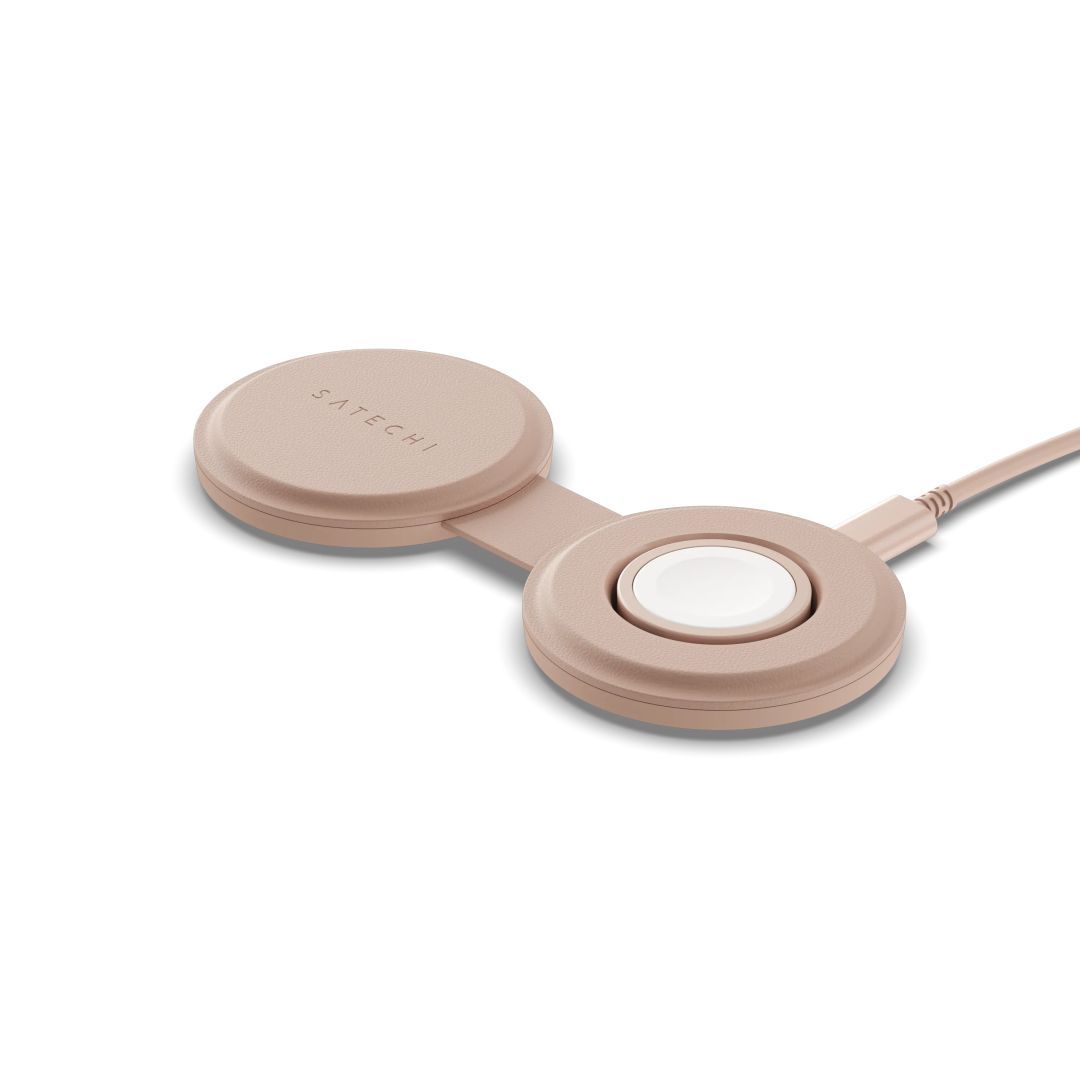 Satechi OntheGo 2-in-1 Wireless Charger Desert Rose Satechi OntheGo 2-in-1 Wireless Charger Desert Rose
