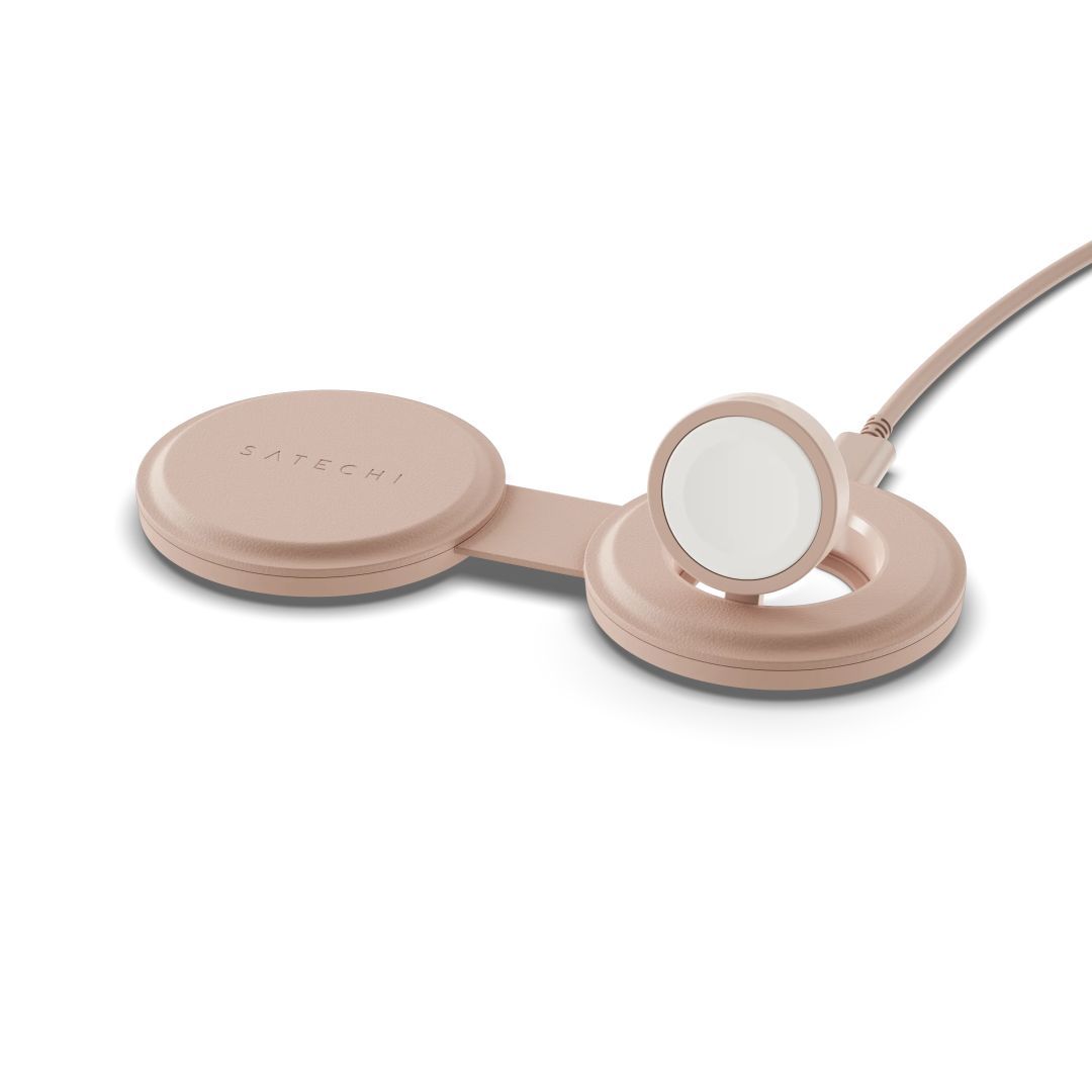 Satechi OntheGo 2-in-1 Wireless Charger Desert Rose Satechi OntheGo 2-in-1 Wireless Charger Desert Rose