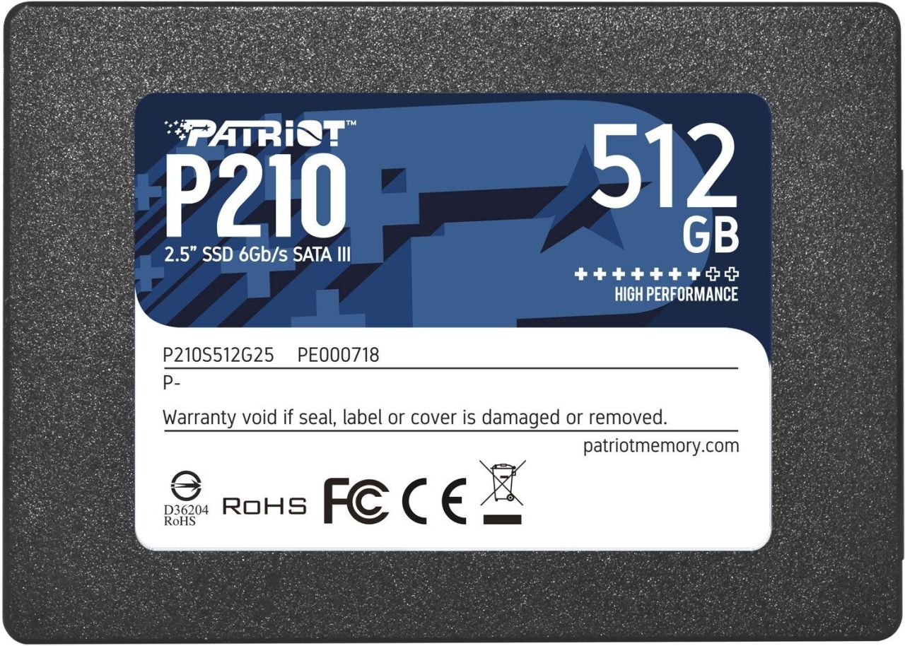 Patriot 512GB 2,5" SATA3 P210 Patriot 512GB 2,5" SATA3 P210