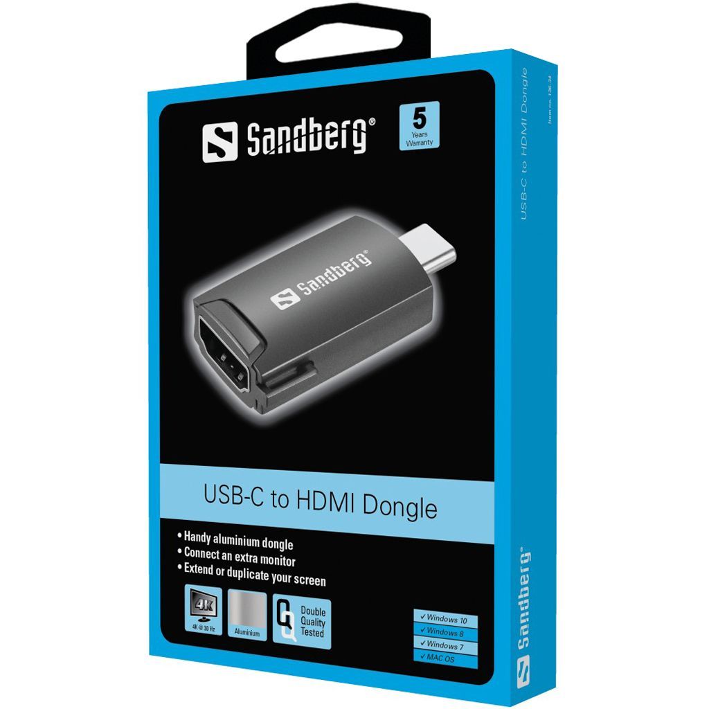 Sandberg USB-C to HDMI Dongle Sandberg USB-C to HDMI Dongle