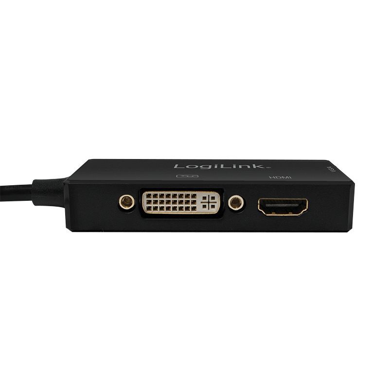 Logilink CV0109 4K DisplayPort to DVI/HDMI/VGA Converter Black Logilink CV0109 4K DisplayPort to DVI/HDMI/VGA Converter Black