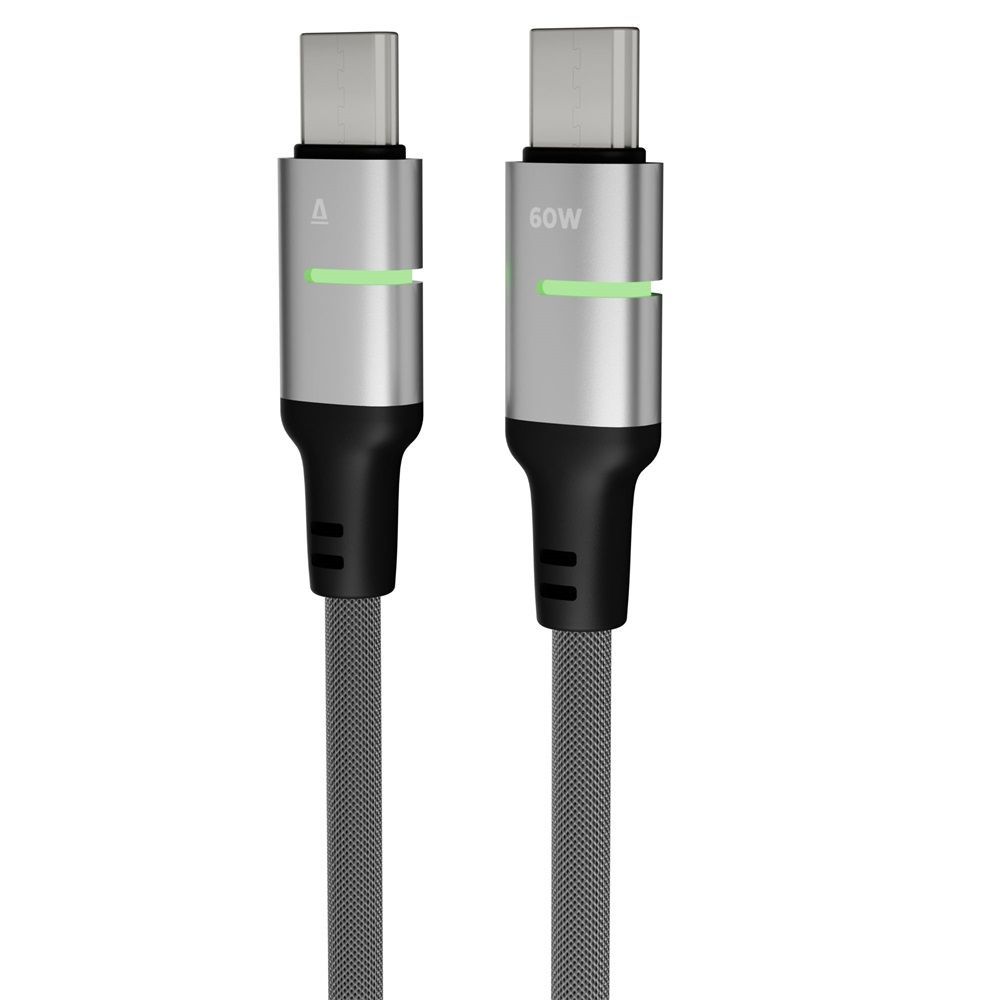 Avax CB634 STEELY LED USB-C 3m Black Avax CB634 STEELY LED USB-C 3m Black