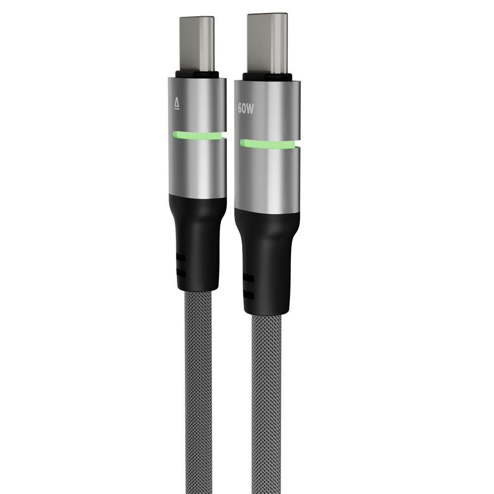 Avax CB633 STEELY LED USB-C 2m Black Avax CB633 STEELY LED USB-C 2m Black