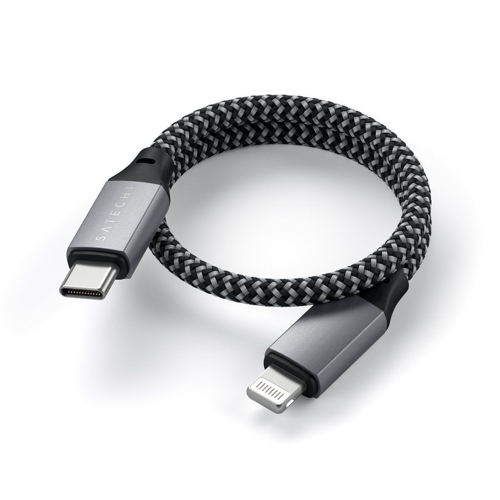 Satechi USB-C to Lightning Cable 0,25m Space Grey Satechi USB-C to Lightning Cable 0,25m Space Grey