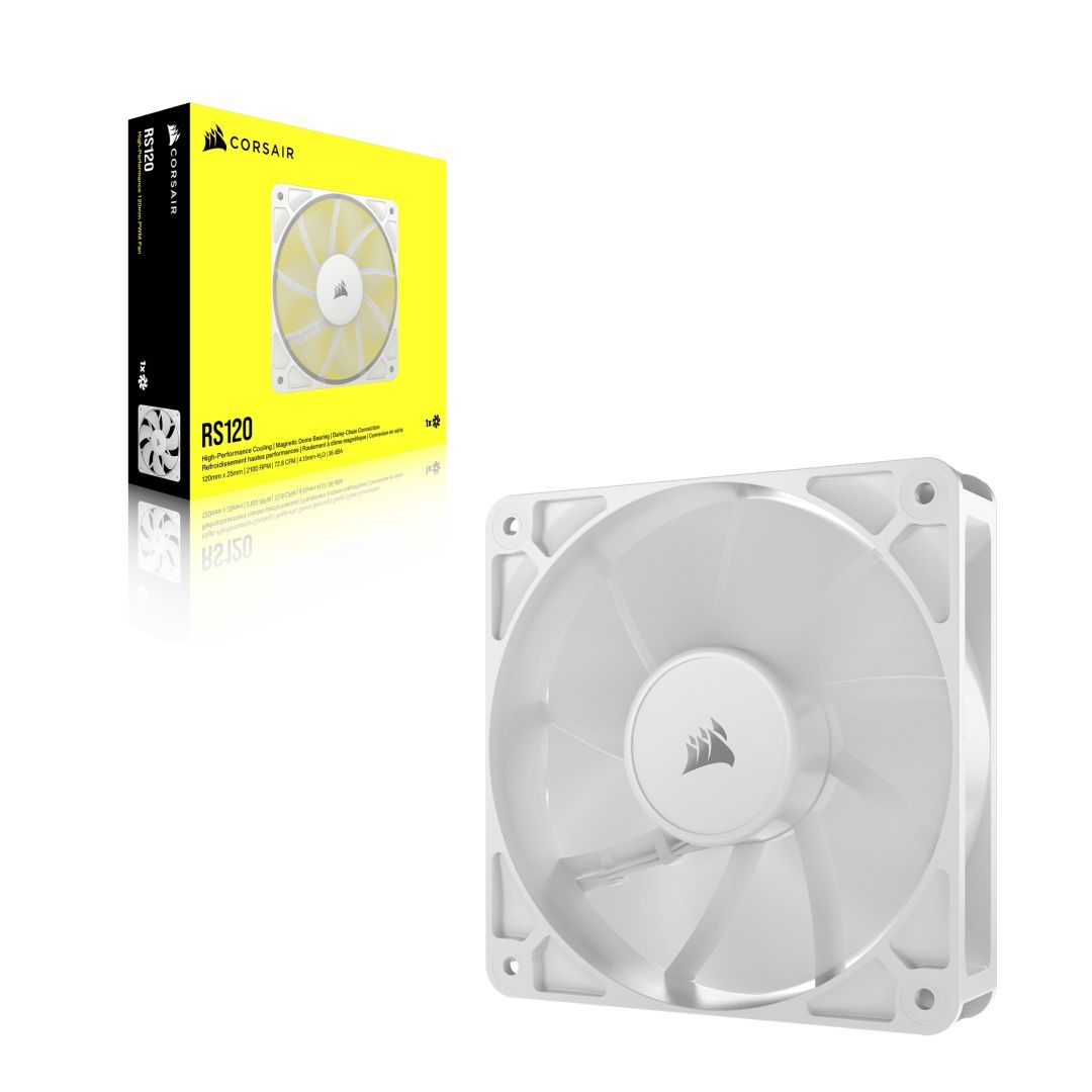 Corsair RS120 120mm PWM Fan White Corsair RS120 120mm PWM Fan White