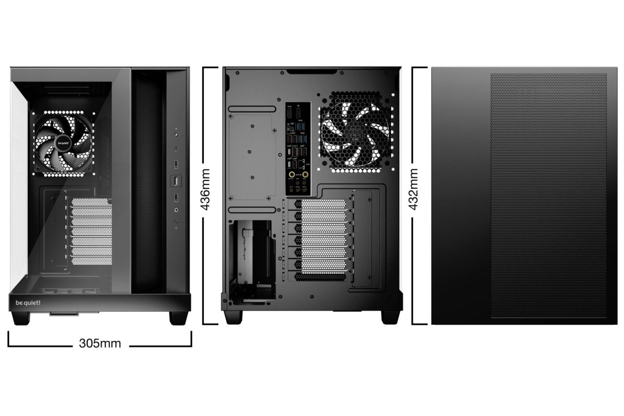 Be quiet! Light Base 500 Tempered Glass Black Be quiet! Light Base 500 Tempered Glass Black