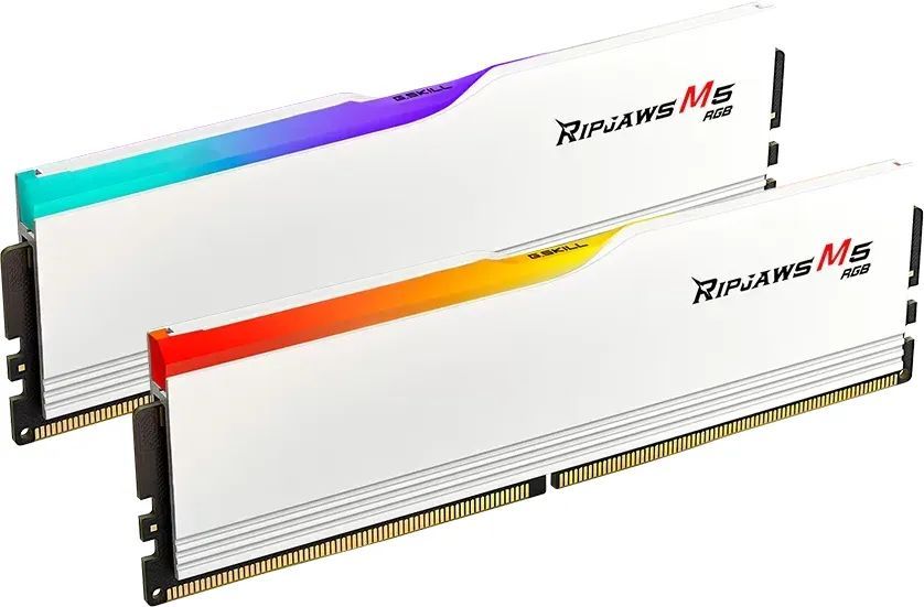 G.SKILL 64GB DDR5 6000MHz Kit(2x32GB) Ripjaws M5 RGB White G.SKILL 64GB DDR5 6000MHz Kit(2x32GB) Ripjaws M5 RGB White