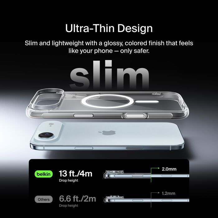 Belkin Clear Series Case for iPhone Air Transparent Belkin Clear Series Case for iPhone Air Transparent