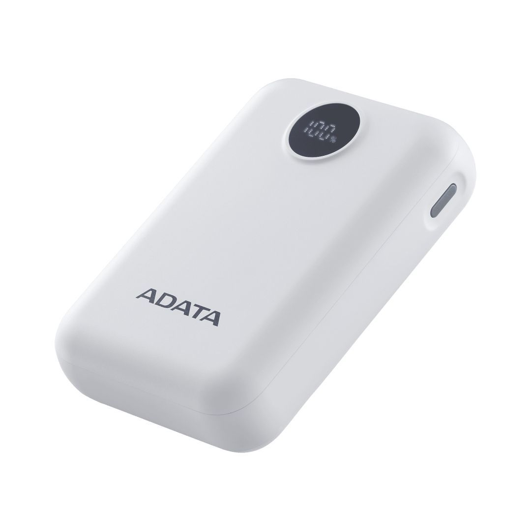 A-Data C100 Digital Display 10000mAh PowerBank White A-Data C100 Digital Display 10000mAh PowerBank White