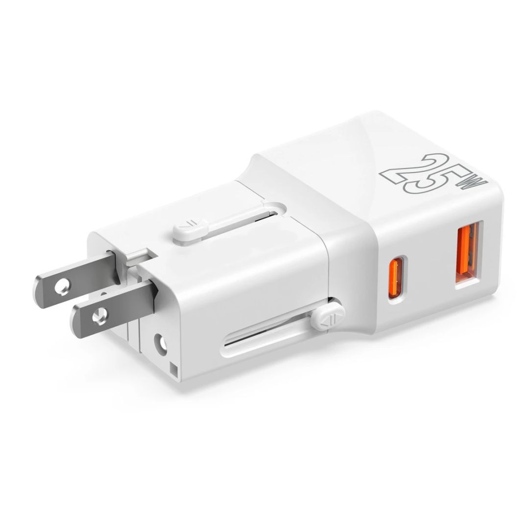 Mobile Origin Travel adapter 25W EU/US/UK/AU White