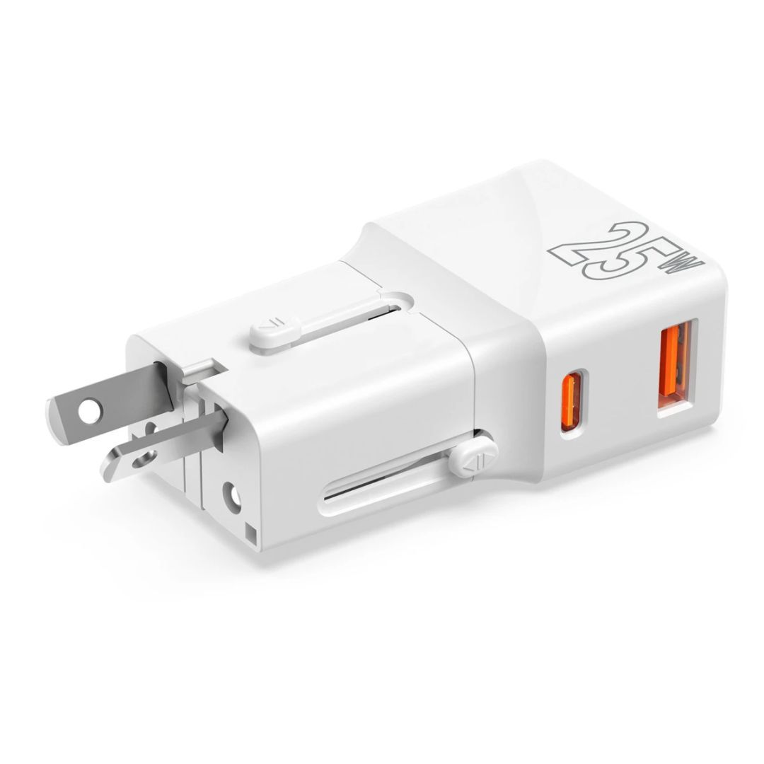 Mobile Origin Travel adapter 25W EU/US/UK/AU White