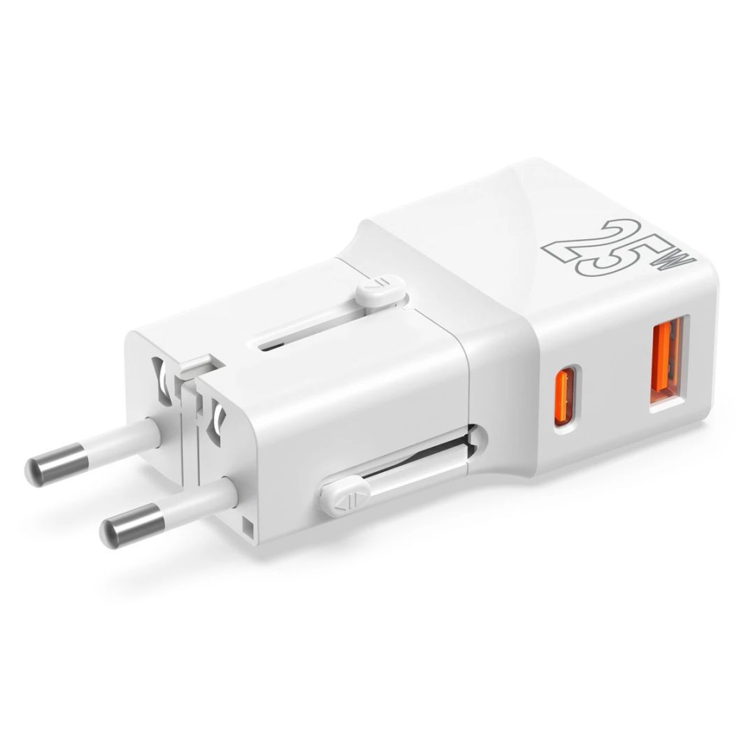 Mobile Origin Travel adapter 25W EU/US/UK/AU White