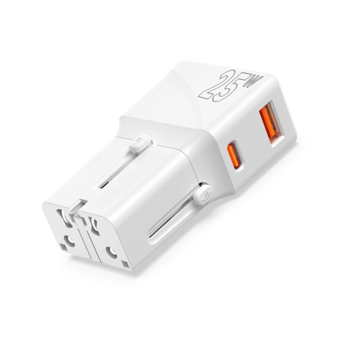 Mobile Origin Travel adapter 25W EU/US/UK/AU White
