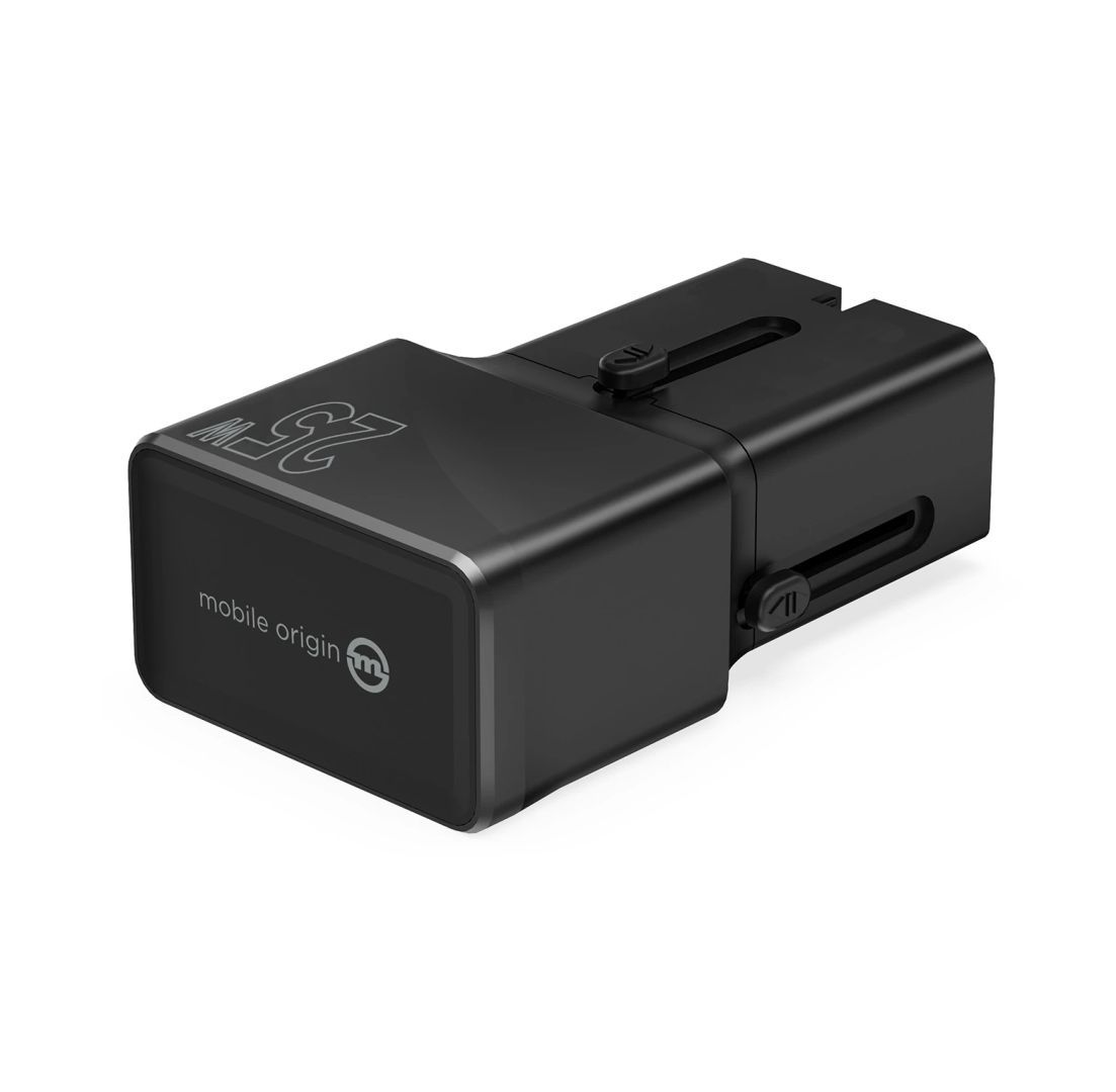 Mobile Origin Travel adapter 25W EU/US/UK/AU Black Mobile Origin Travel adapter 25W EU/US/UK/AU Black