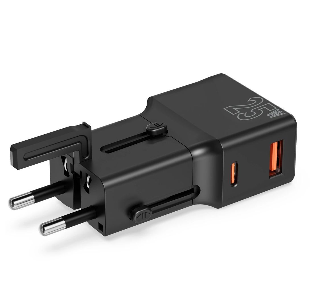 Mobile Origin Travel adapter 25W EU/US/UK/AU Black Mobile Origin Travel adapter 25W EU/US/UK/AU Black