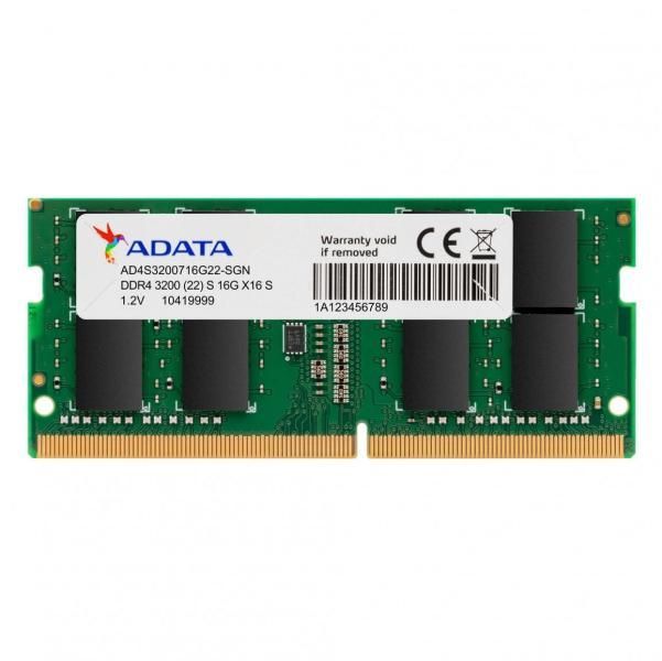 A-Data ADATA DDR4 SO-DIMM 16GB 3200Mhz Single Tray A-Data ADATA DDR4 SO-DIMM 16GB 3200Mhz Single Tray
