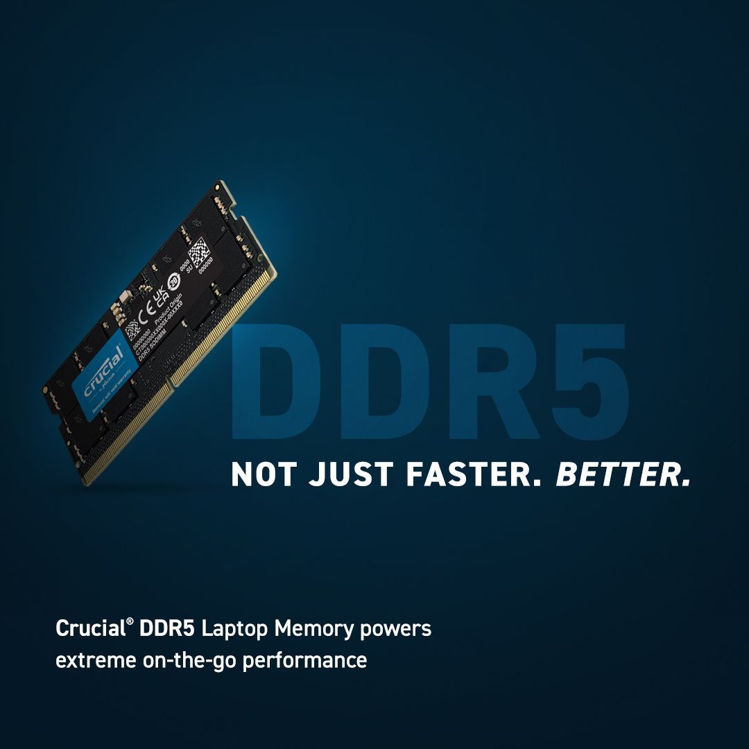 Crucial 64GB DDR5 4800MHz Kit(2x32GB) SODIMM Crucial 64GB DDR5 4800MHz Kit(2x32GB) SODIMM