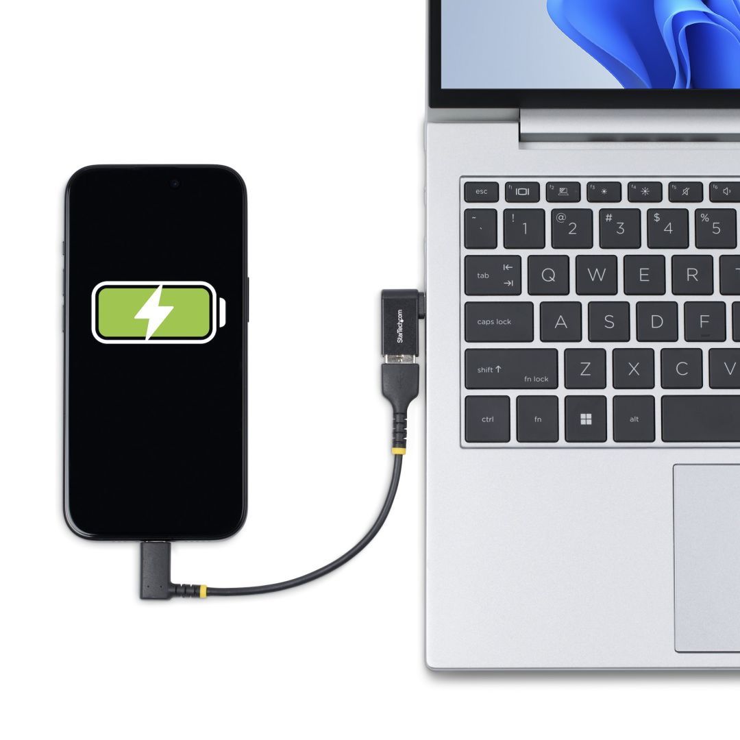 Startech USB-C to USB-A Adapter Right-Angled Black