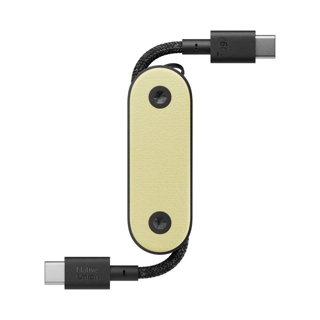 Native Union Pocket Cable USB-C - USB-C 0,17m Lemon Native Union Pocket Cable USB-C - USB-C 0,17m Lemon