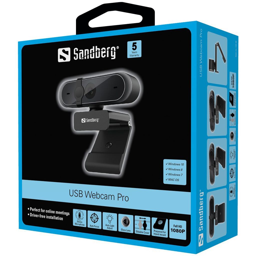 Sandberg 133-95 Pro Webkamera Black Sandberg 133-95 Pro Webkamera Black