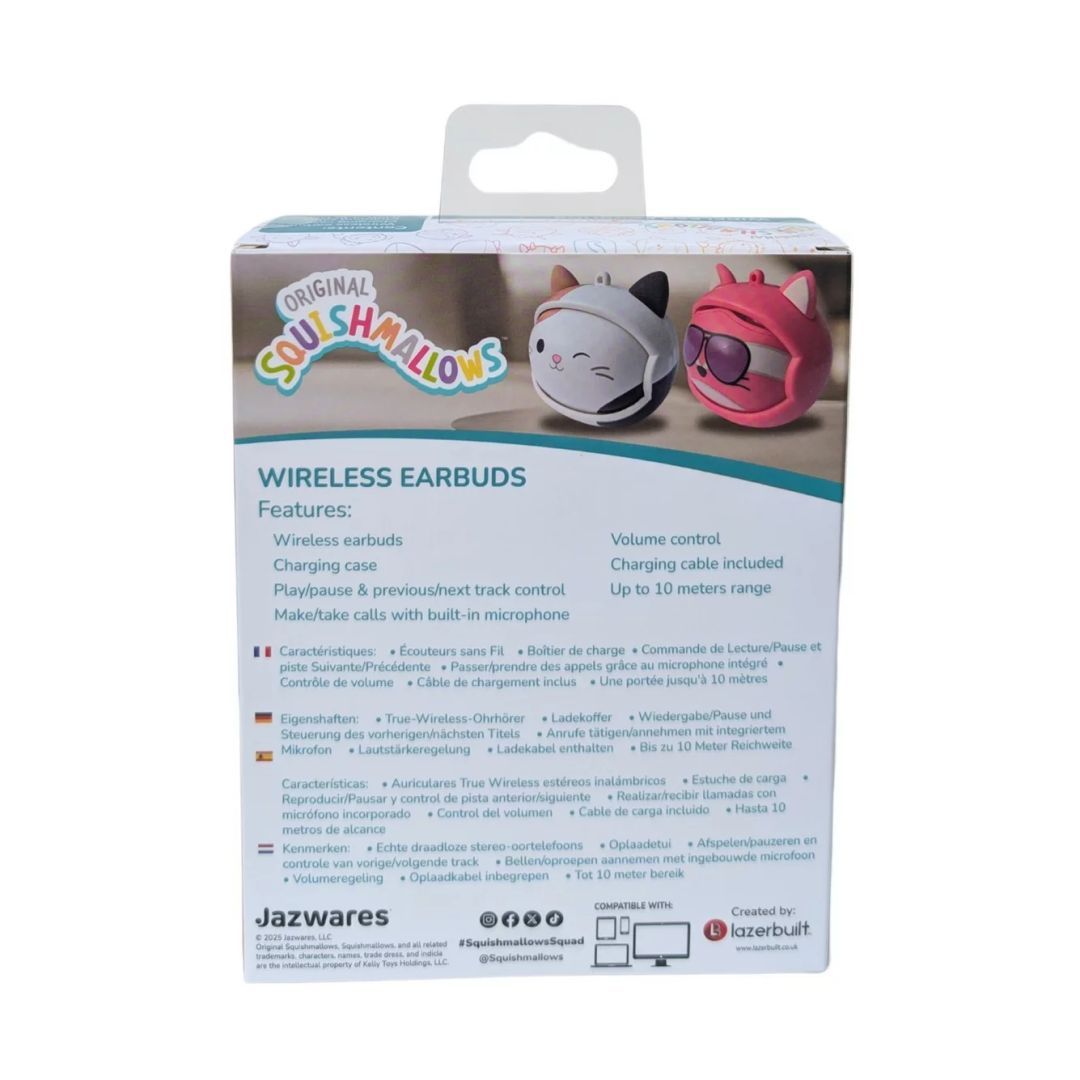 Lazer Built Squishmallows Face-change Fifi TWS Bluetooth Headset Pink Lazer Built Squishmallows Face-change Fifi TWS Bluetooth Headset Pink