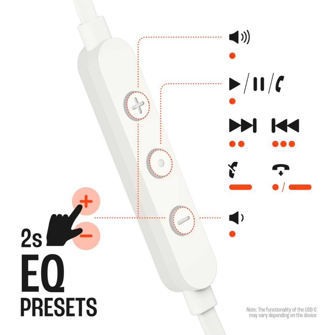 JBL Tune 305C Headset White JBL Tune 305C Headset White