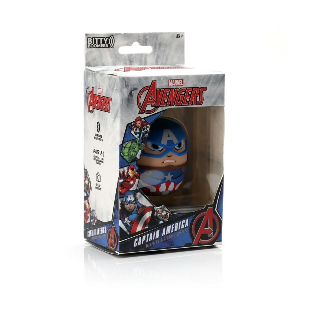 Bitty Boomers Captain America Portable Speaker Blue Bitty Boomers Captain America Portable Speaker Blue