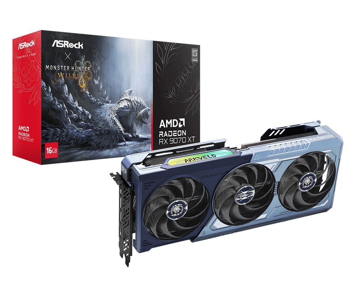 ASRock Radeon RX9070 XT Monster Hunter Wilds Edition 16GB ASRock Radeon RX9070 XT Monster Hunter Wilds Edition 16GB