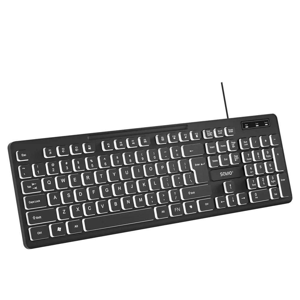 Savio KB-04 Wired keyboard LED backlight Black UK Savio KB-04 Wired keyboard LED backlight Black UK
