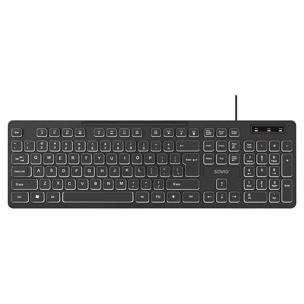 Savio KB-04 Wired keyboard LED backlight Black UK Savio KB-04 Wired keyboard LED backlight Black UK