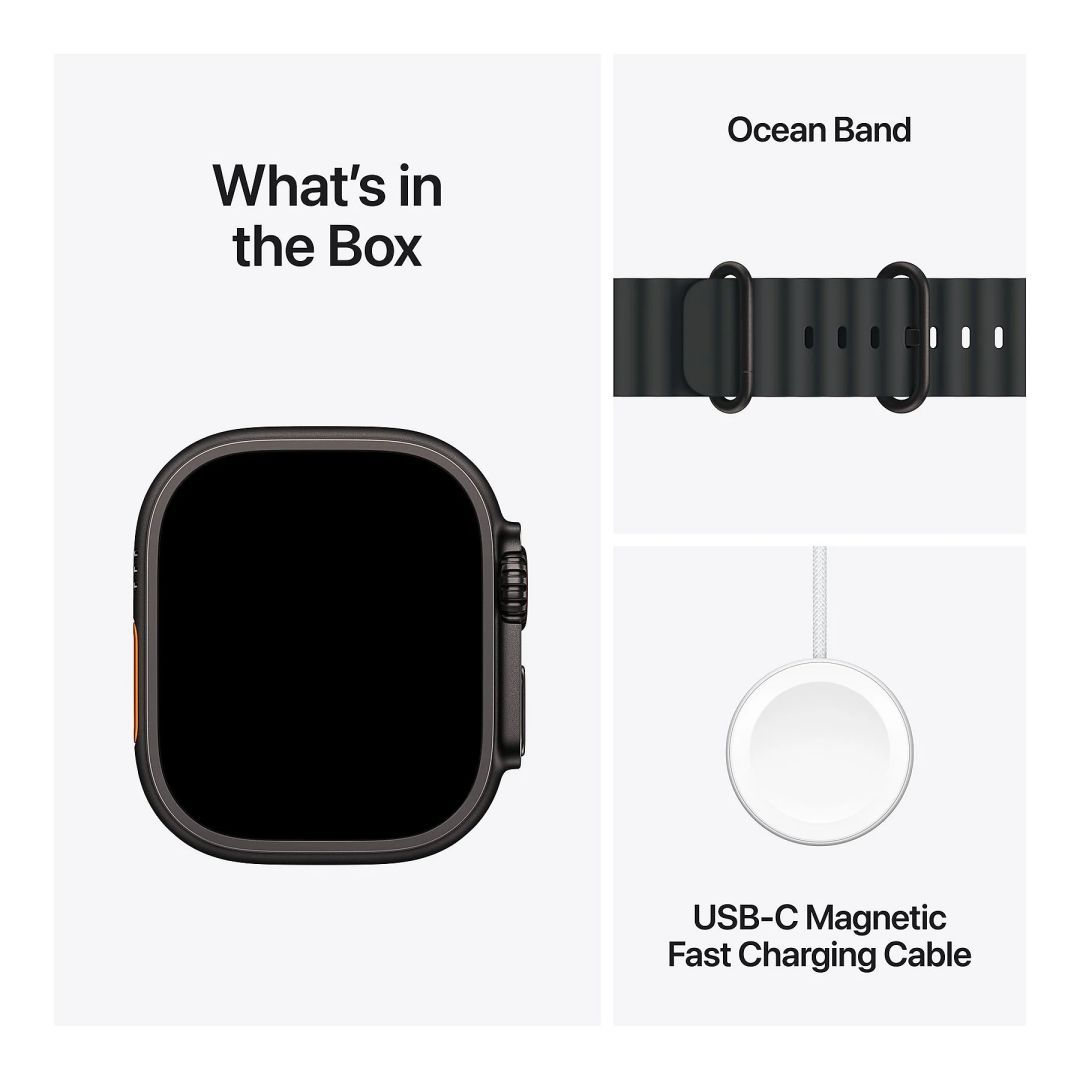 Apple Watch Ultra 3 Cellular 49mm Black Titanium Case with Black Ocean Band Apple Watch Ultra 3 Cellular 49mm Black Titanium Case with Black Ocean Band
