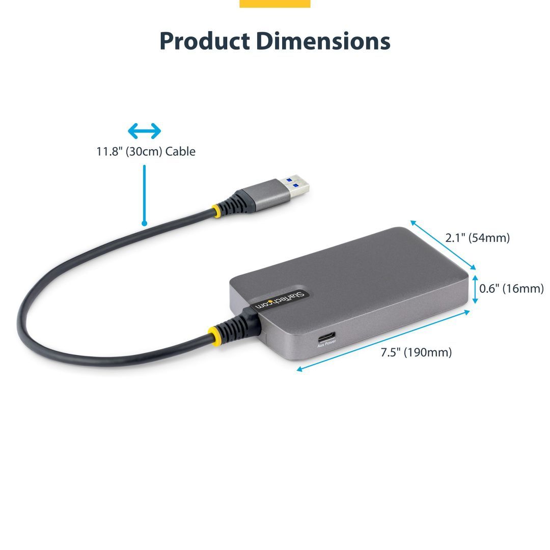 Startech 5-portos USB3.2 HUB Space Gray