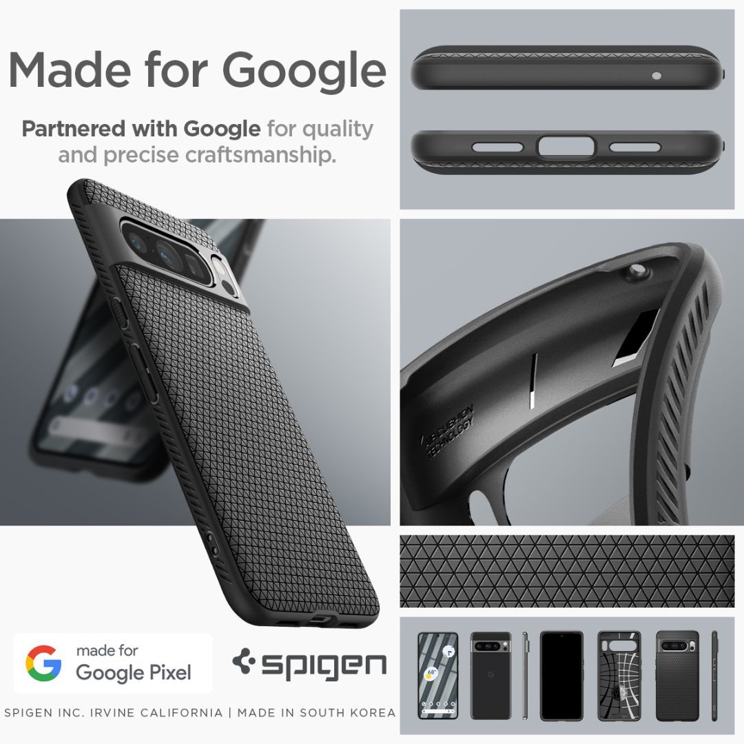Spigen Google Pixel 8 Pro Liquid Air Matte Black Spigen Google Pixel 8 Pro Liquid Air Matte Black
