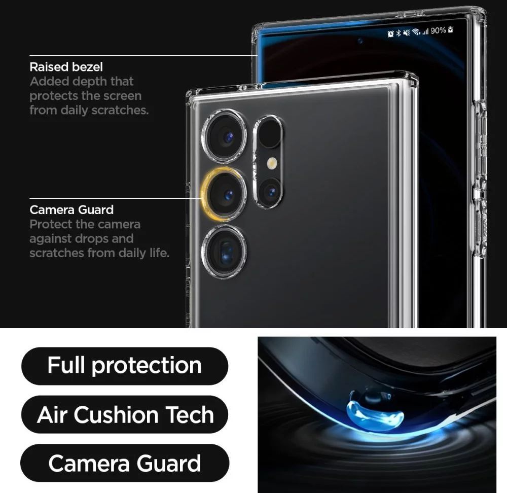 Spigen Ultra Hybrid S Samsung Galaxy S24 Ultra Crystal Clear Spigen Ultra Hybrid S Samsung Galaxy S24 Ultra Crystal Clear