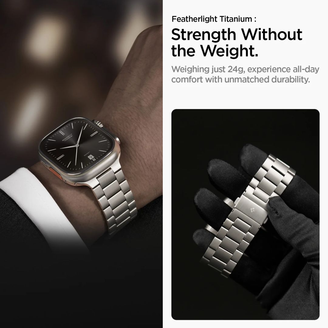 Spigen Modern Fit Titanium for Apple Watch 49mm/46mm/45mm/44mm Natural Titanium