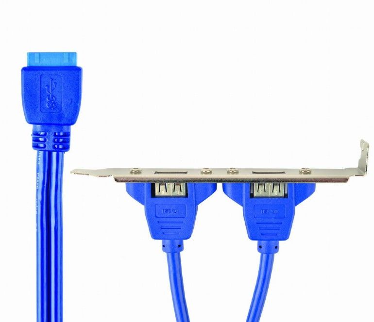 Gembird Dual USB 3.0 receptacle on bracket Gembird Dual USB 3.0 receptacle on bracket