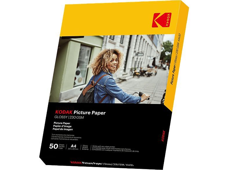 Kodak High Gloss 230g A4 50db Fényes Fotópapír Kodak High Gloss 230g A4 50db Fényes Fotópapír