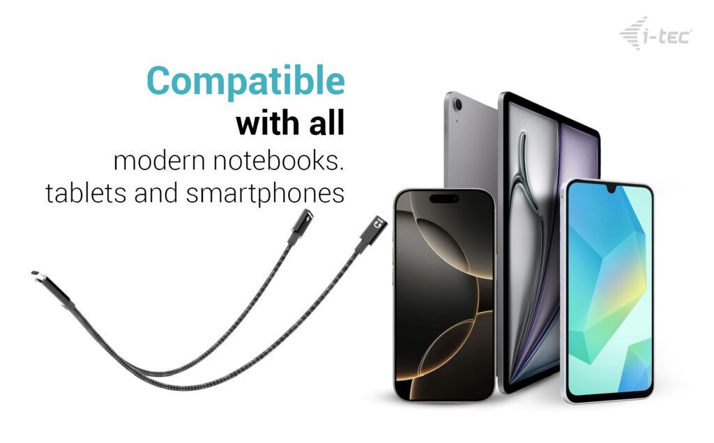 I-TEC USB-C Cable Splitter Audio/Data + Power Delivery 100W