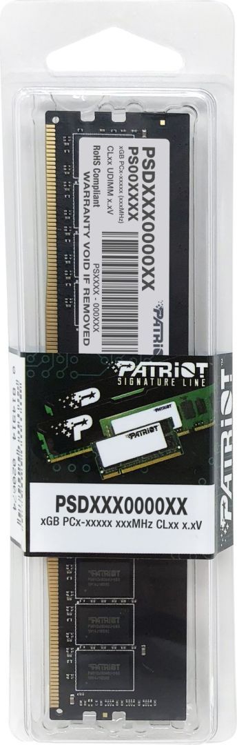 Patriot 8GB DDR4 3200MHz Signature Line Black Patriot 8GB DDR4 3200MHz Signature Line Black