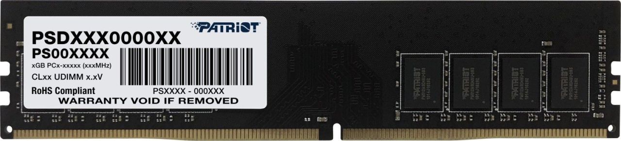 Patriot 8GB DDR4 3200MHz Signature Line Black Patriot 8GB DDR4 3200MHz Signature Line Black