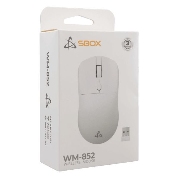 SBOX WM-852 Wireless Mouse White