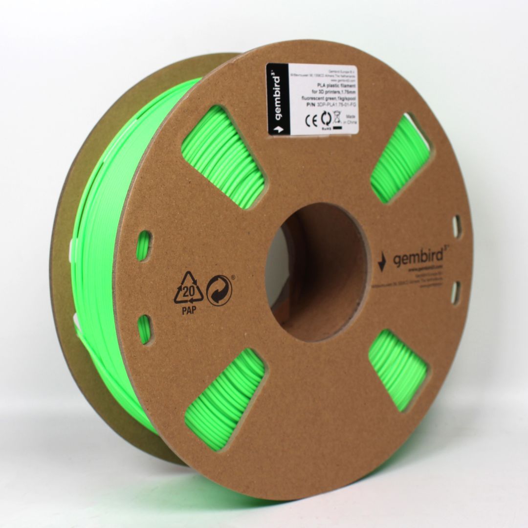 Gembird 3DP-PLA1.75-01-FG PLA Fluorescent Green 1,75mm 1kg Gembird 3DP-PLA1.75-01-FG PLA Fluorescent Green 1,75mm 1kg